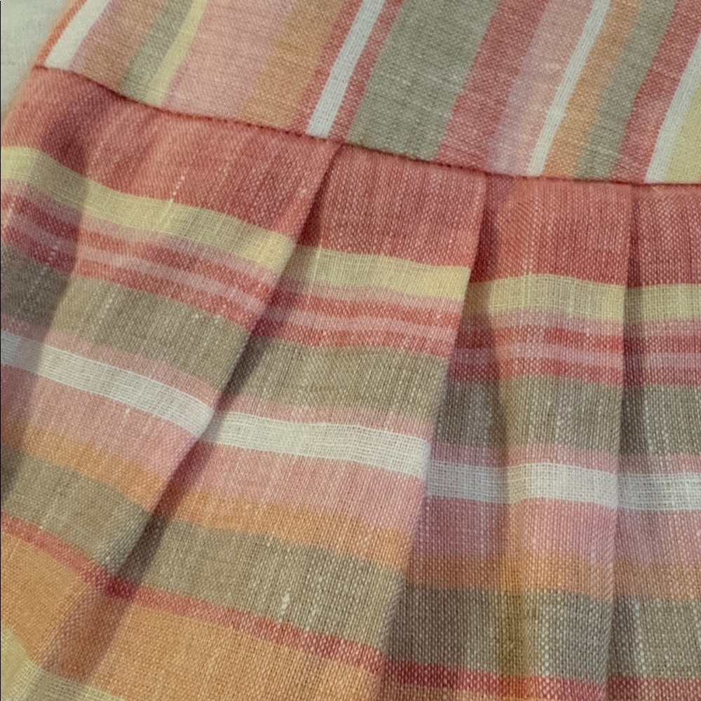 Perfect pink and peach Brooks Brothers linen skirt, womens size 2 - Picture 8 of 11